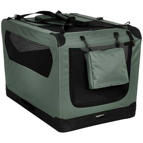 Canil transportador de caixas para cães de estimação Amazon Basics Folding 36x24x24cm