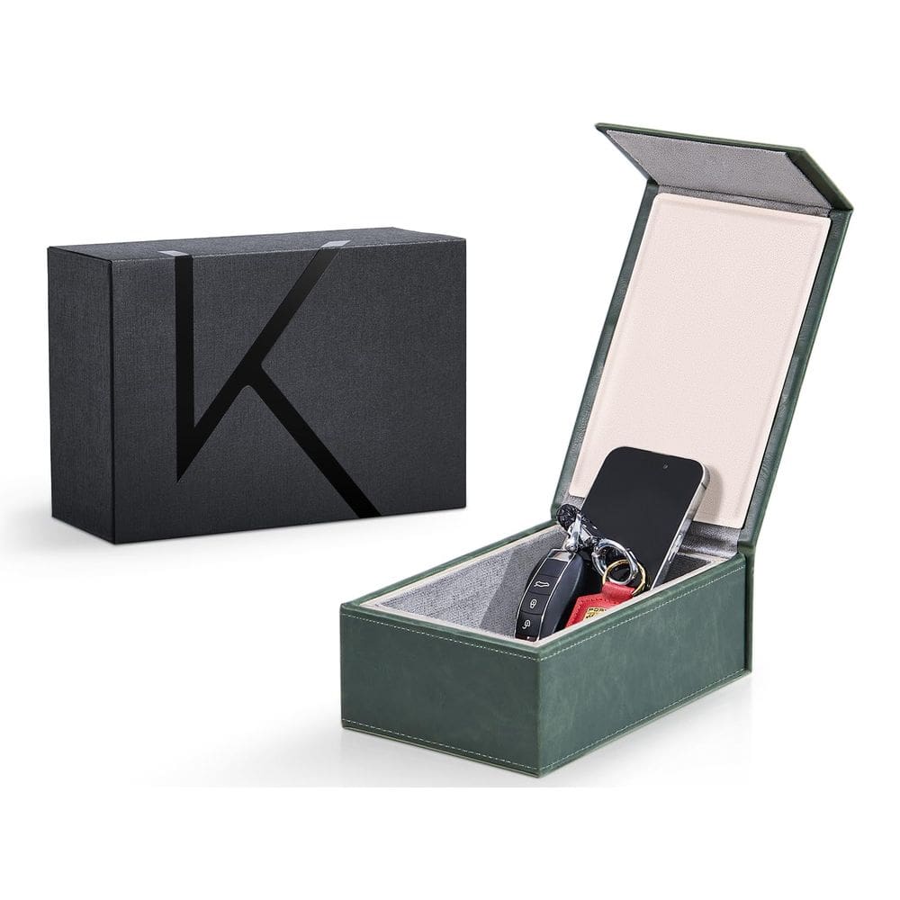 Caixa protetora de chaveiro Faraday KENARK KK7-DG verde aqua