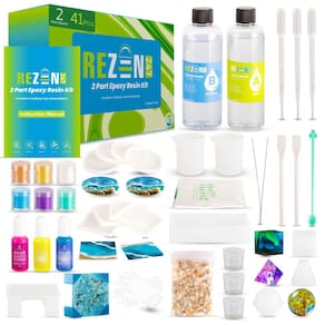 Kit de arte em resina epóxi ZEN247 com moldes de conchas marinhas trituradas