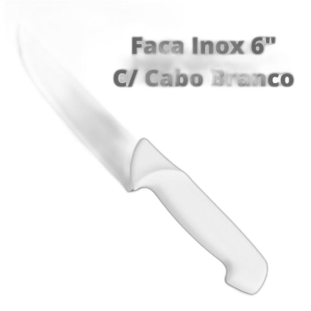 Faca Inox Do Chef 8 Polegadas Cabo Branco