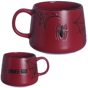 Caneca Homem-Aranha Spider-Man Cerâmica Fosca Com Estampa Baixo Relevo 500ML Oficial Marvel