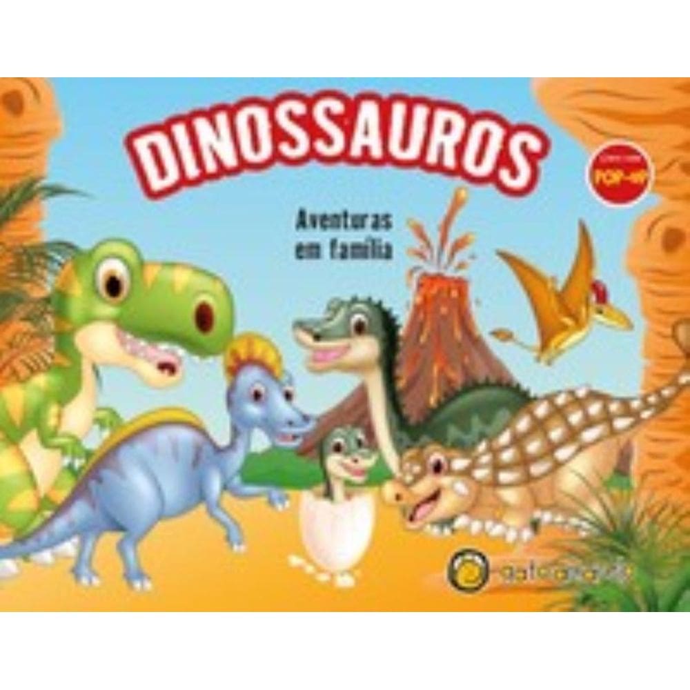 Livro Com Pop-Up - Dinossauros - Aventura Em Familia - Gato Amarelo