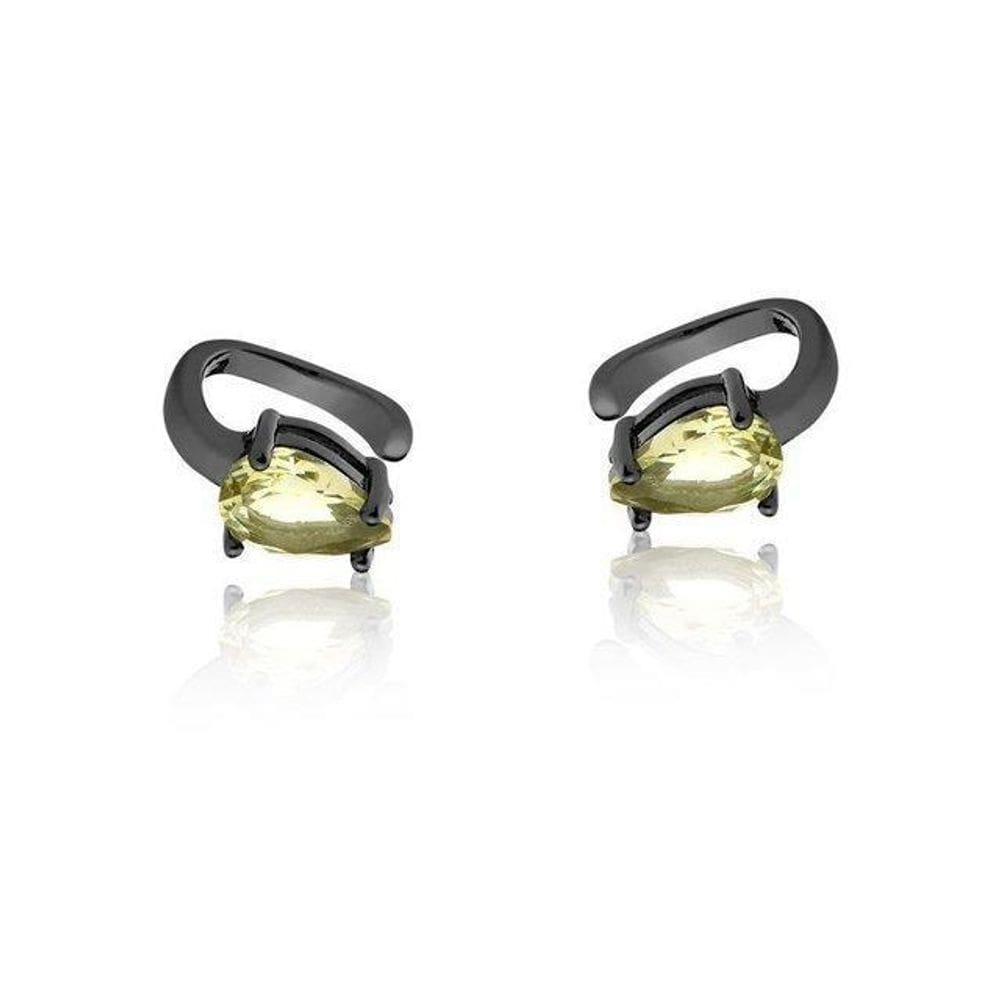 Piercing De Orelha Cristal Amarelo
