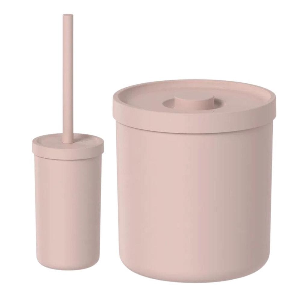 Kit Banheiro Lixeira 6L E Escova Sanitária Ou - Rosa