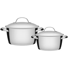 Jogo De Panelas Tramontina Inox Fundo Triplo Allegra 2 Pç