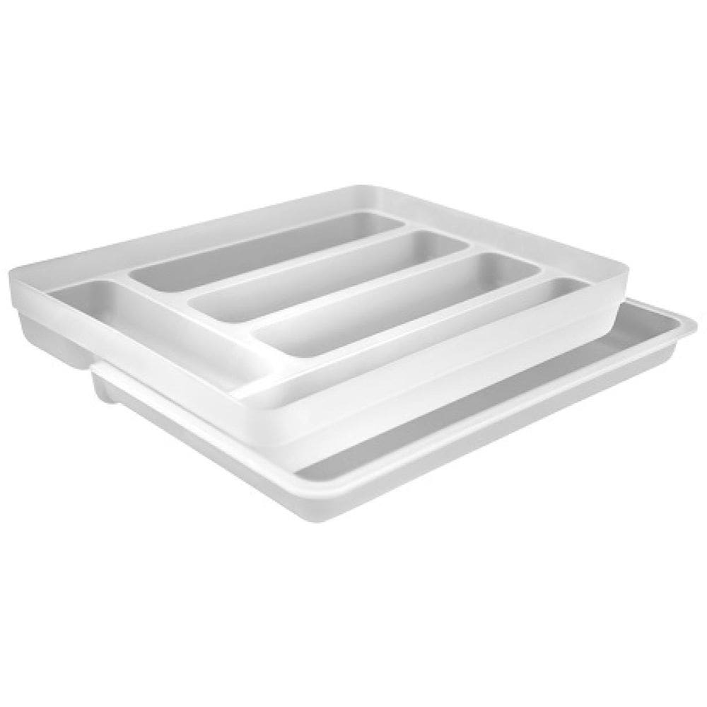 Organizador de Talheres com Extensor Branca Cozinha
