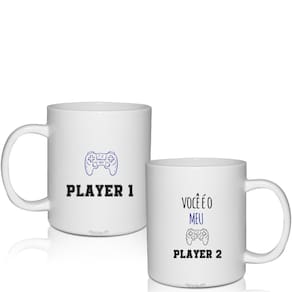 Kit 2 Canecas Brancas Personalizadas Dia Dos Namorados