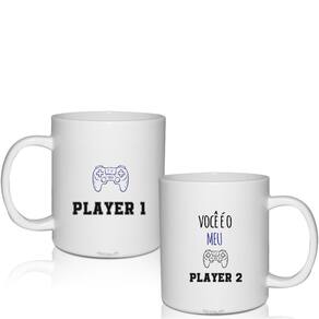 Kit 2 Canecas Brancas Personalizadas Dia Dos Namorados