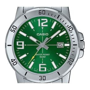 Relógio Casio Masculino Verde Aço Mtp-Vd01D-3Bvudf-Sc