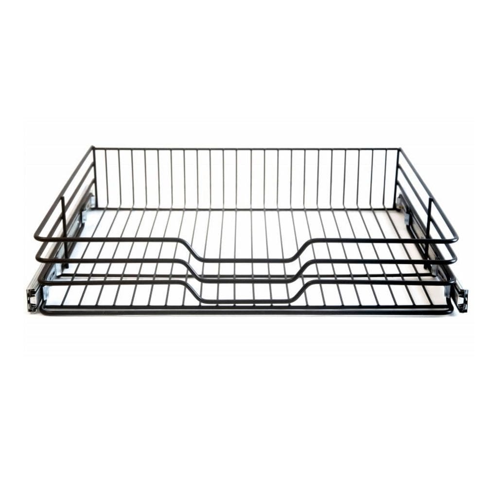 Gaveta Fruteira Preto Mod 600 Com Trilhos 57X11X45Cm