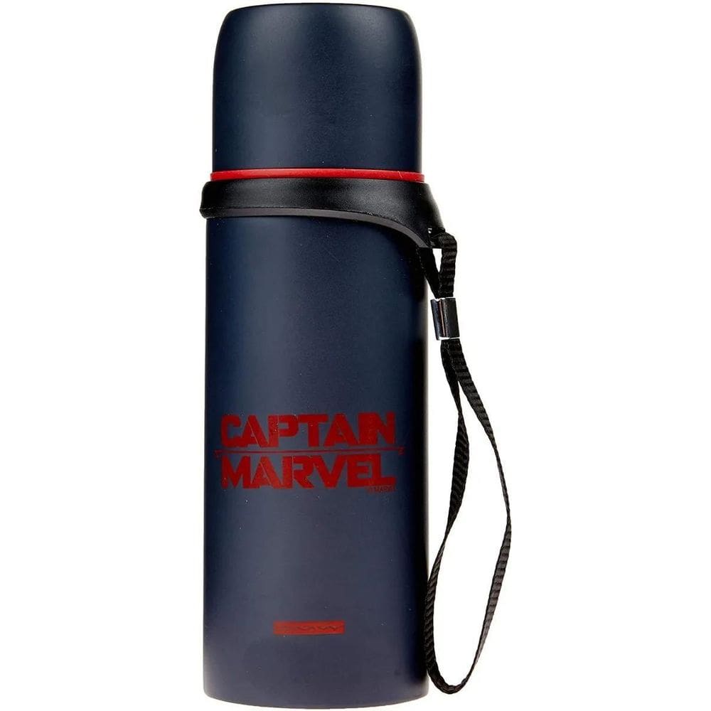 Garrafa Térmica Aço 350Ml Com Alça Captain Marvel Dmw 11791