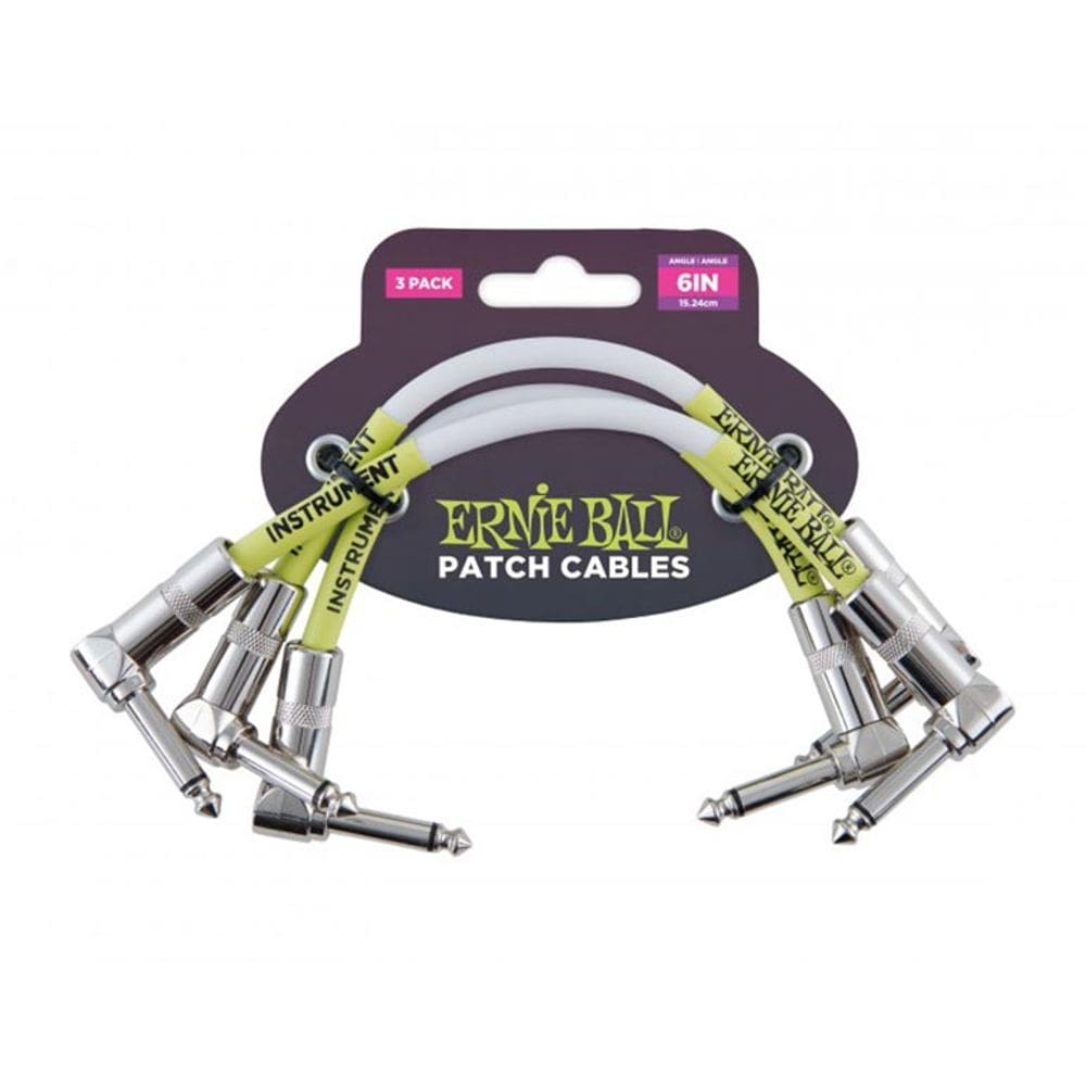 Kit 3 Cabos Para Pedais 15,24cm P10 Ernie Ball