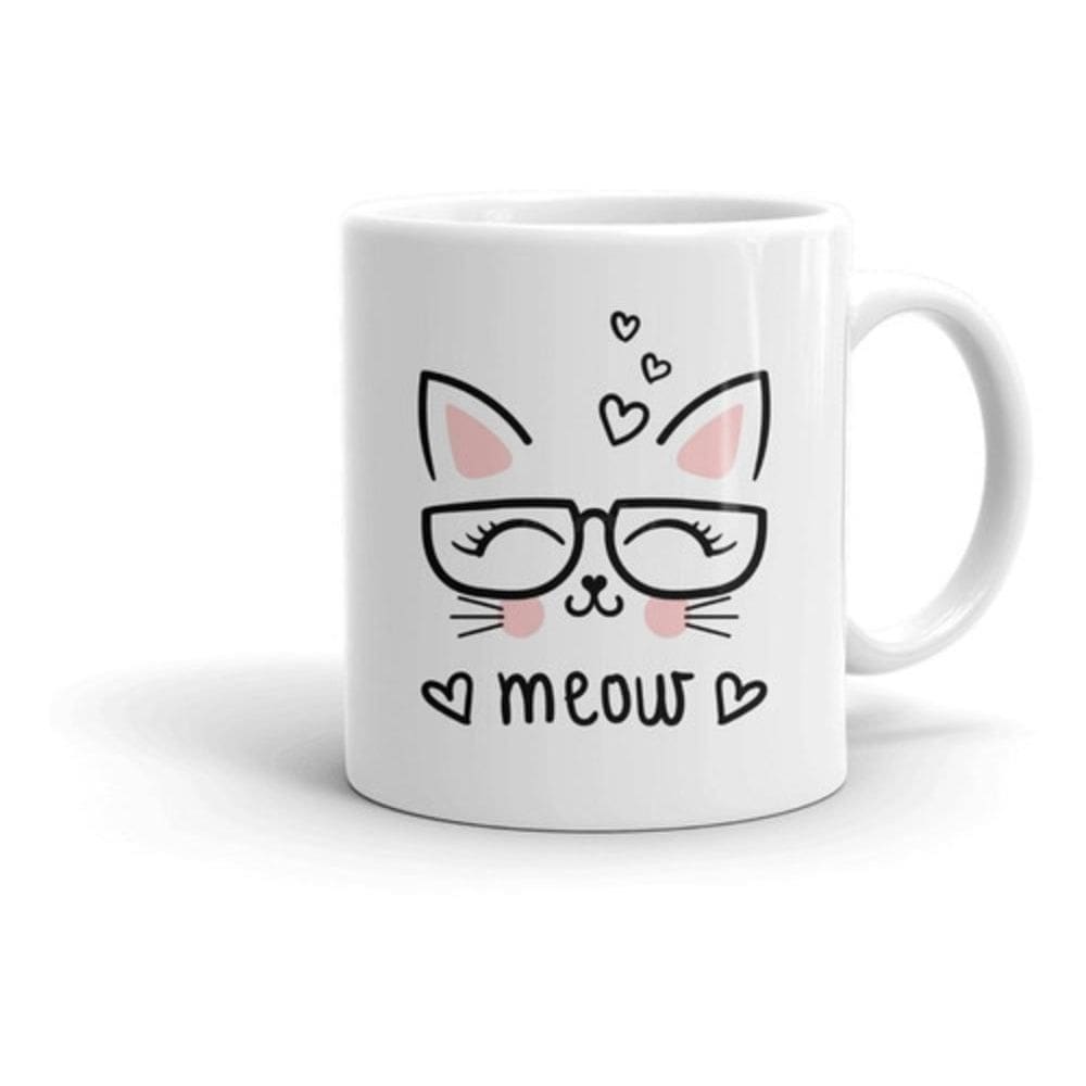 Caneca De Porcelana Gato Meow
