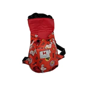Bolsa Mochila Canguru Transporte Para Pet - P - Vermelha