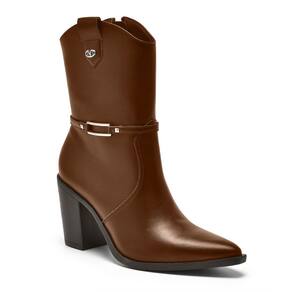 Bota Western Via Marte 091-014-01 Feminina - Caramelo