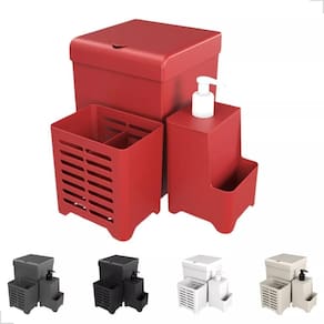 Kit Pia 3 Peças Smile Com Caixa Cores - Vermelho