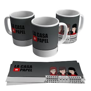 Caneca La Casa Papel Caricatura Personagem 325ml