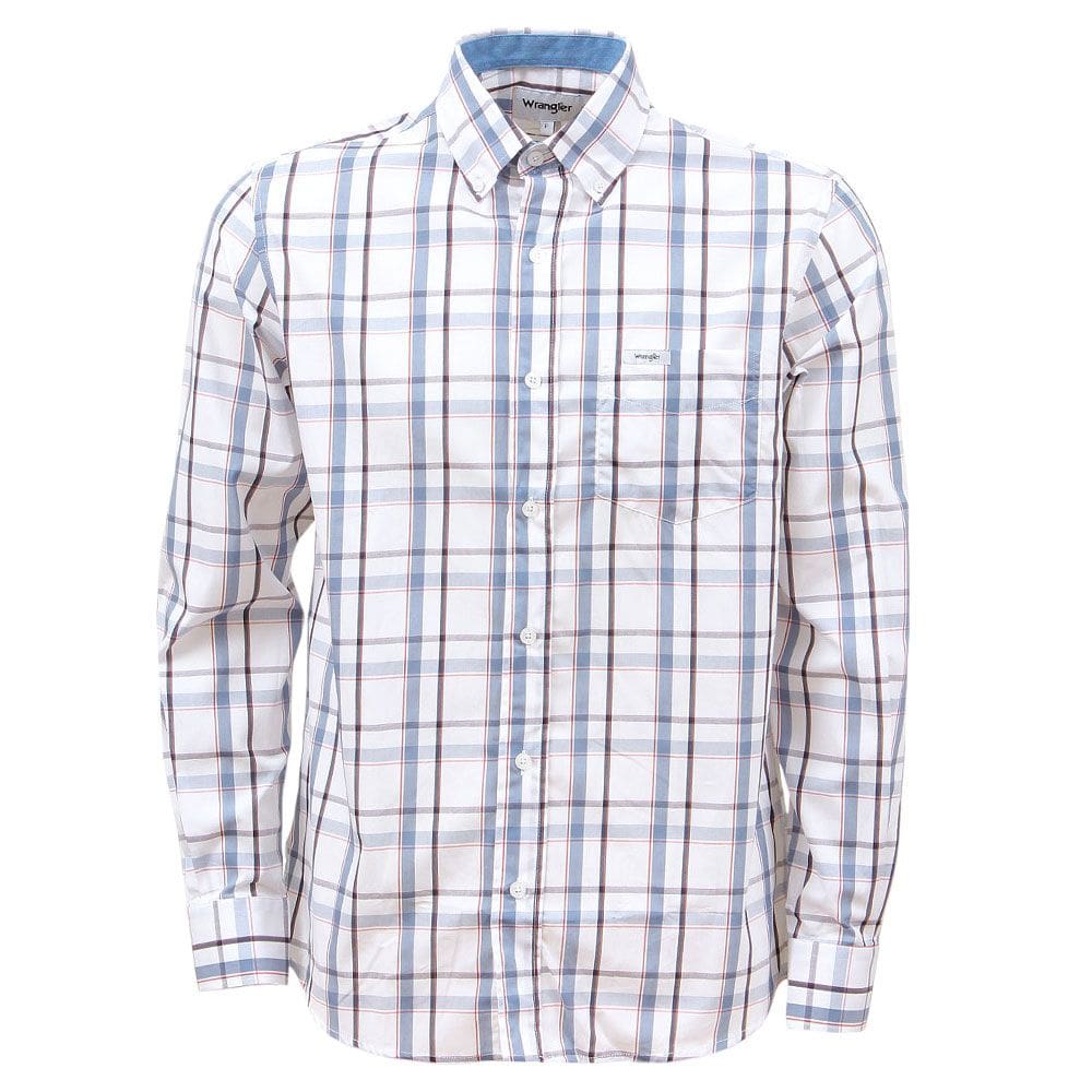 Camisa Masculina Xadrez Azul Manga Longa Wrangler 37796