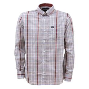 Camisa Masculina Xadrez Cinza Manga Longa Wrangler 37795
