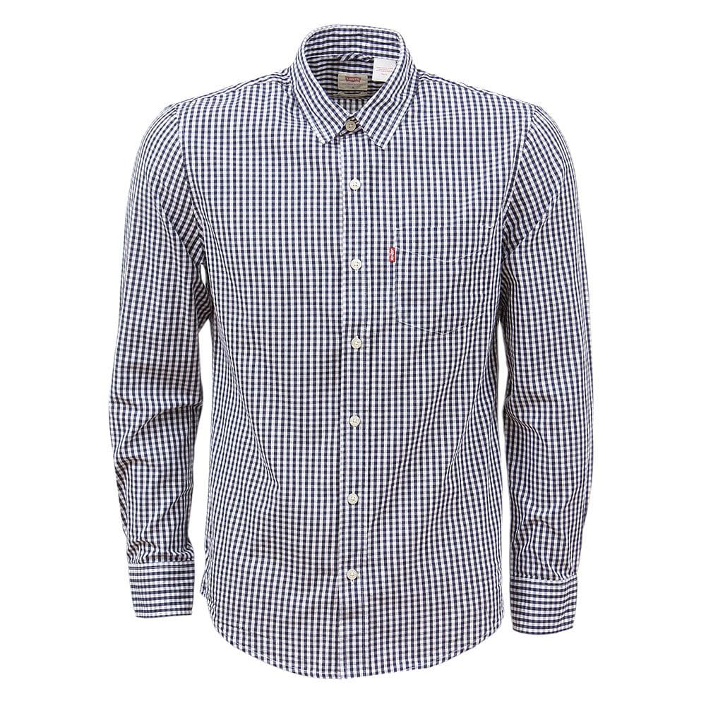 Camisa Masculina Manga Longa Xadrez Preta Levi`s 37762