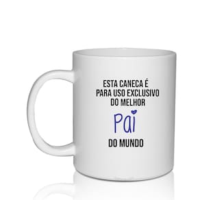 Caneca Branca Personalizada Dia Dos Pais Tema Melhor Pai