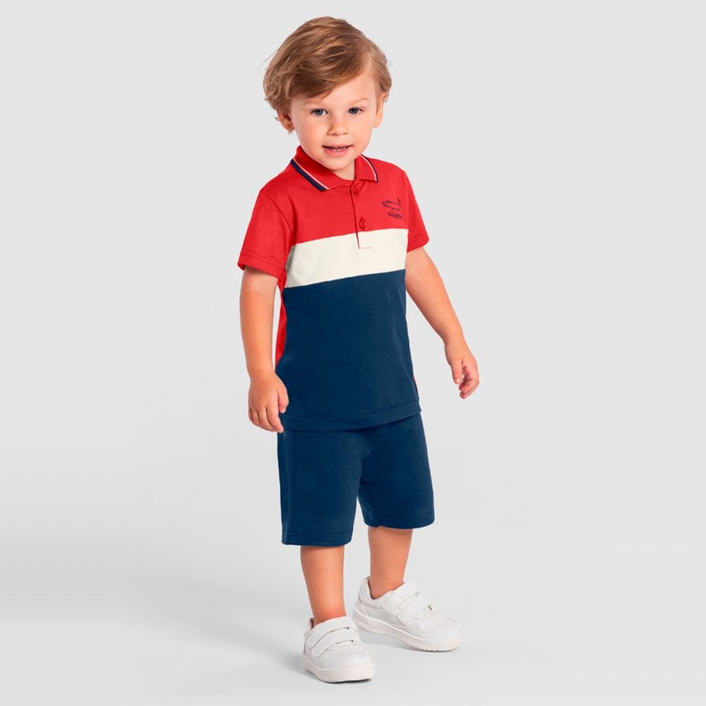Camisa polo infantil menino de jacaré Brandili