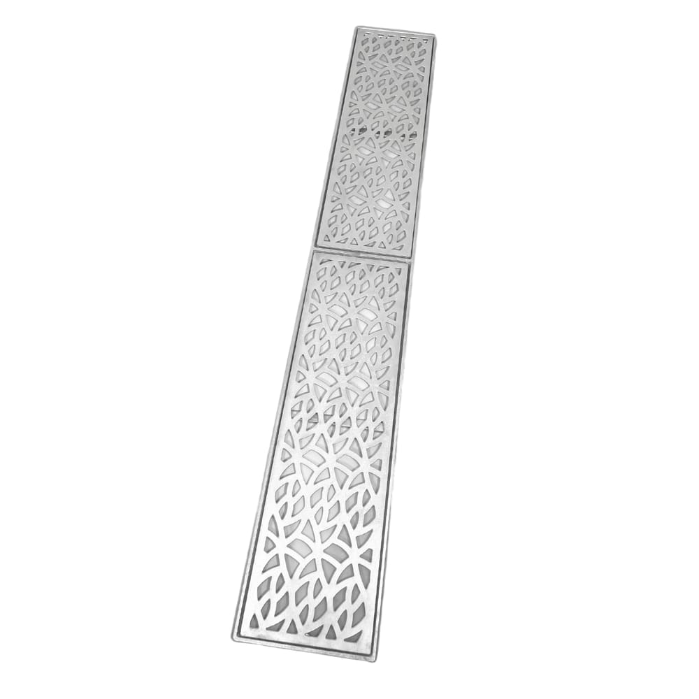 Ralo 15x100 Garden Grelha Linear Piscina Quintal Aluminio 15cm x 100cm com Aro