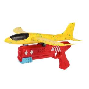 Avião Planador Aeromodelo com Lançador Catapulta Brinquedo