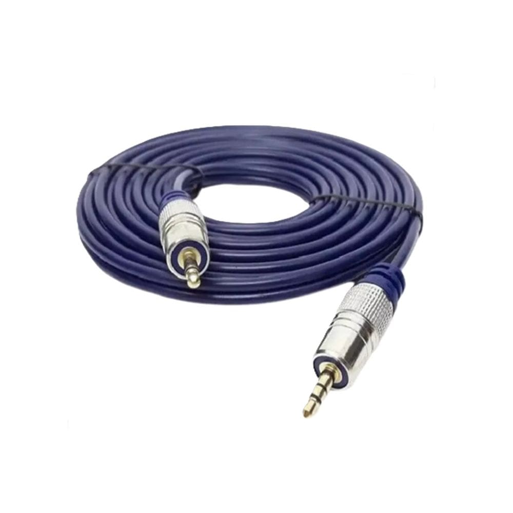 Cabo P2 Stereo + P2 Stereo Metal Profissional  5M  Kit 3 Pçs