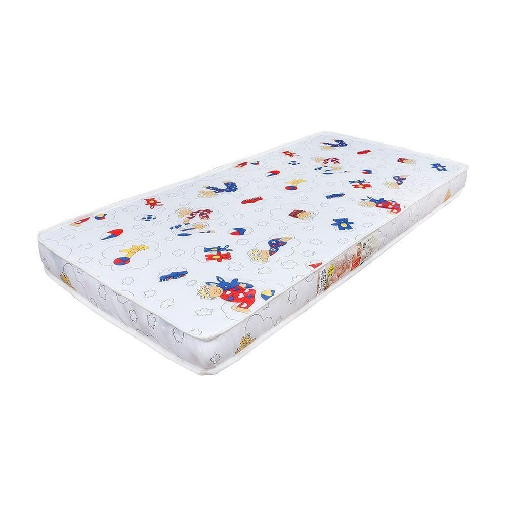 Colchão Para Berço Chiqueirinho Desmontável 100x70x10cm Em Poliéster D18 - Baby Luxo Celiflex - Branco