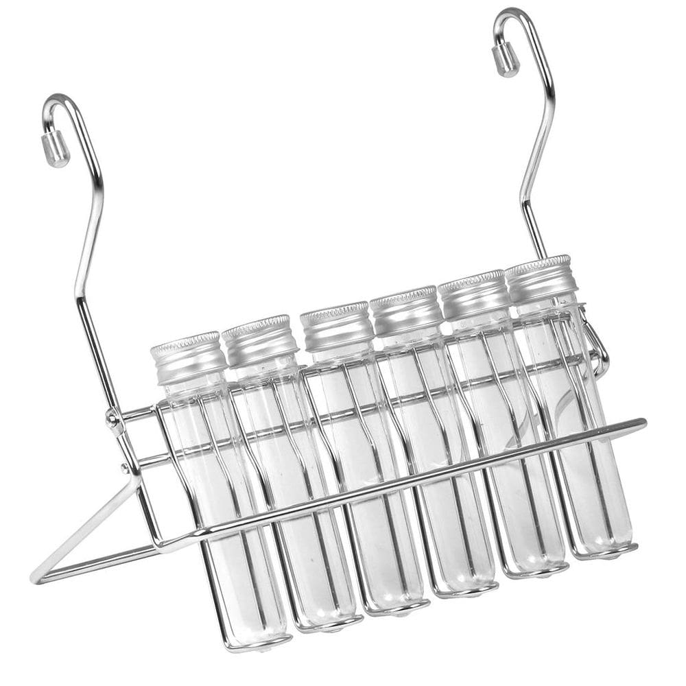 Porta Utensílios Cozinha Temperos 6 tubos Aço Inox