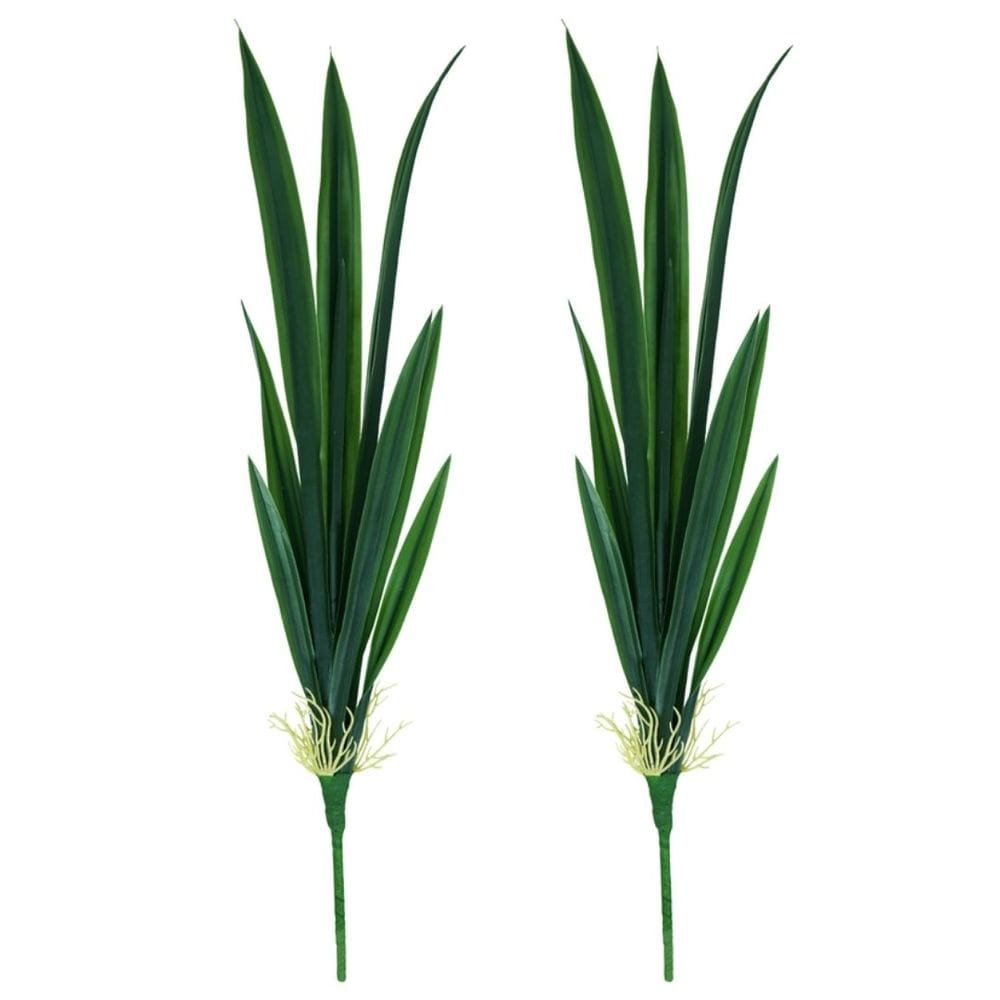 Jogo 2 Folhagens de Orquídea 3D 58cm 10 Folhas com Raiz Prime - MC Flores