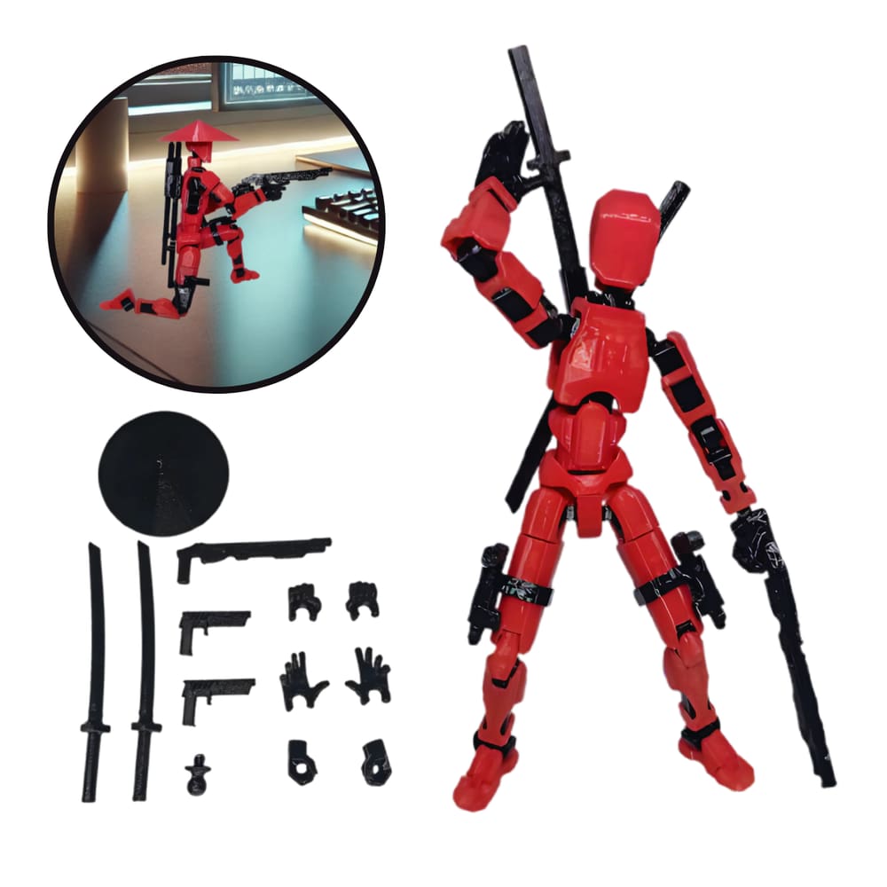 Boneco Dummy 13 ActionPro Articulado para Exposição VERMELHO