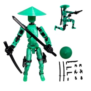 Boneco Articulado Lucky Robô 3d Action Figure Dummy Enfeite