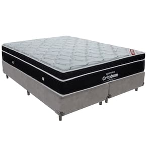 Cama Box King Cinza Ortobom Elegant Molas Ensacadas