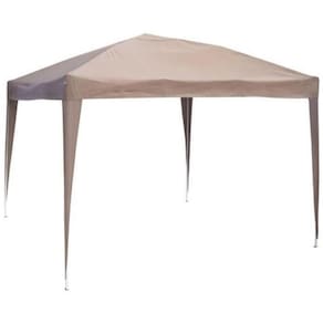 Tenda Gazebo Dobrável 3X3M Poliéster Metal - Marrom-Claro
