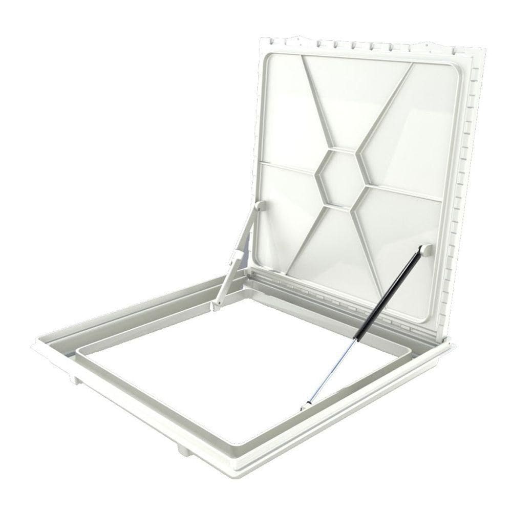 Tampa Casa Máquina Alumínio Rebaixo Invisível Branca 90x90cm