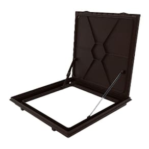 Tampa Casa Maquina 80x80cm Com Rebaixo Para Alumínio Marrom