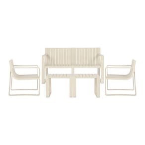 Conjunto Para Jardim com um Sofá, Duas Poltronas e Duas Mesas de Centro Verte Eco Bambu