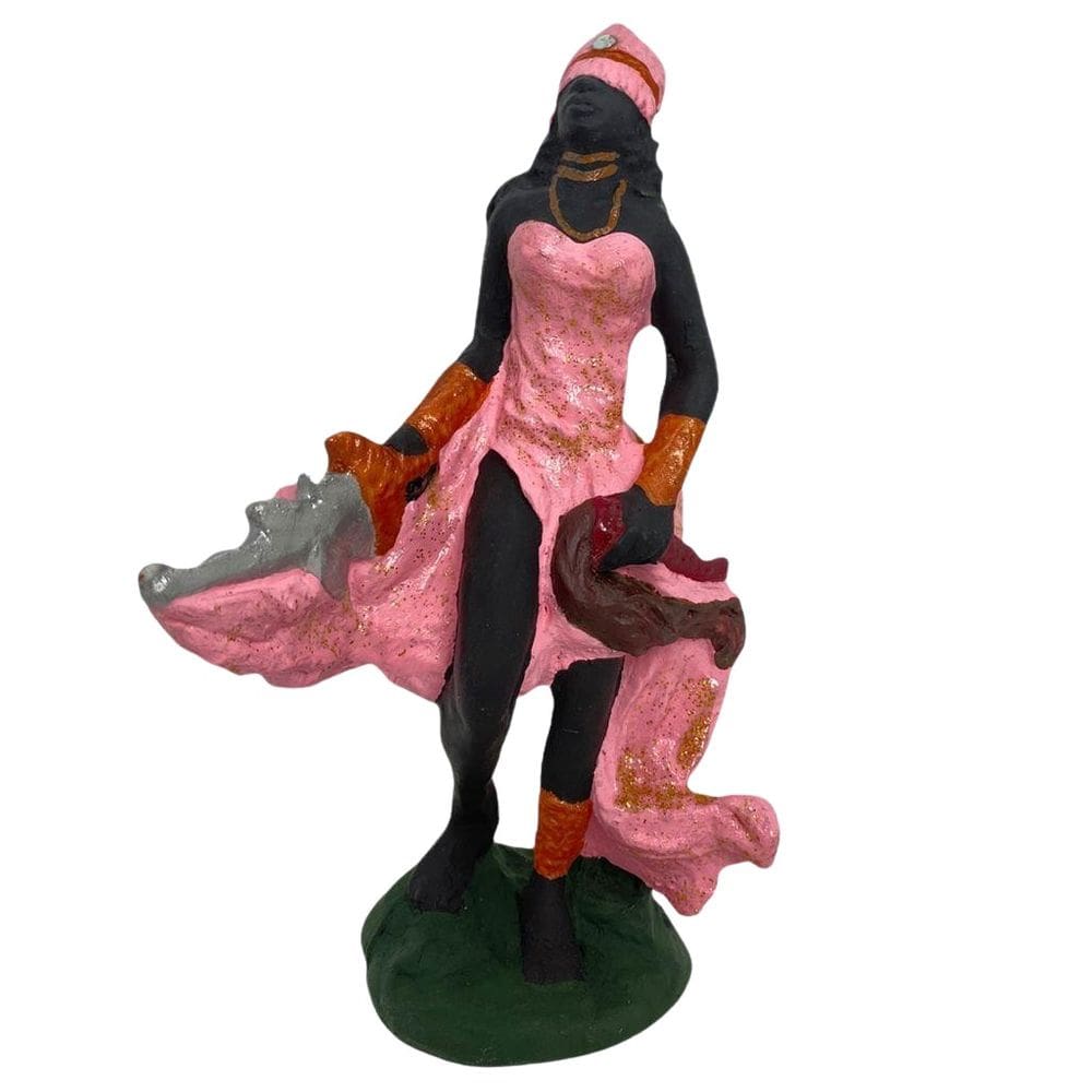Escultura Iansa Rosa 15 Cm Em Resina