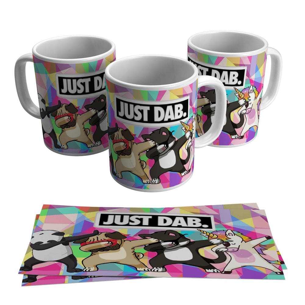 Caneca Unicórnio Colorido Just Dab 325ml