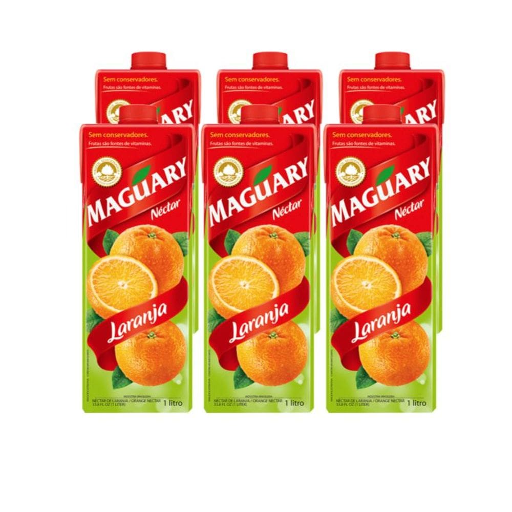 Suco Maguary Néctar de Laranja 1l 6 Unidades