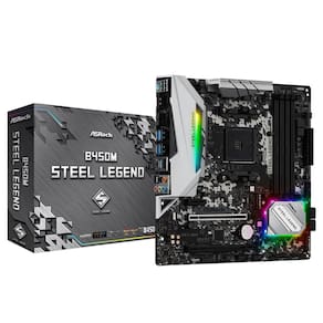 Placa Mae ASROCK B450M Steel Legend AM4 / USB 3.1/ TYPE-COM Displayport, HDMI