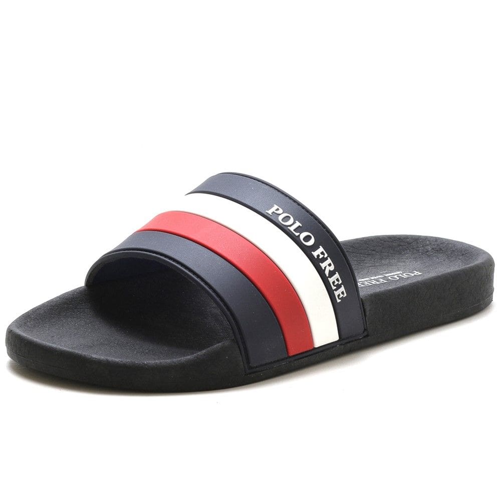 Chinelo Unissex Colorido Preto Vermelho Branco Moderno Lindo