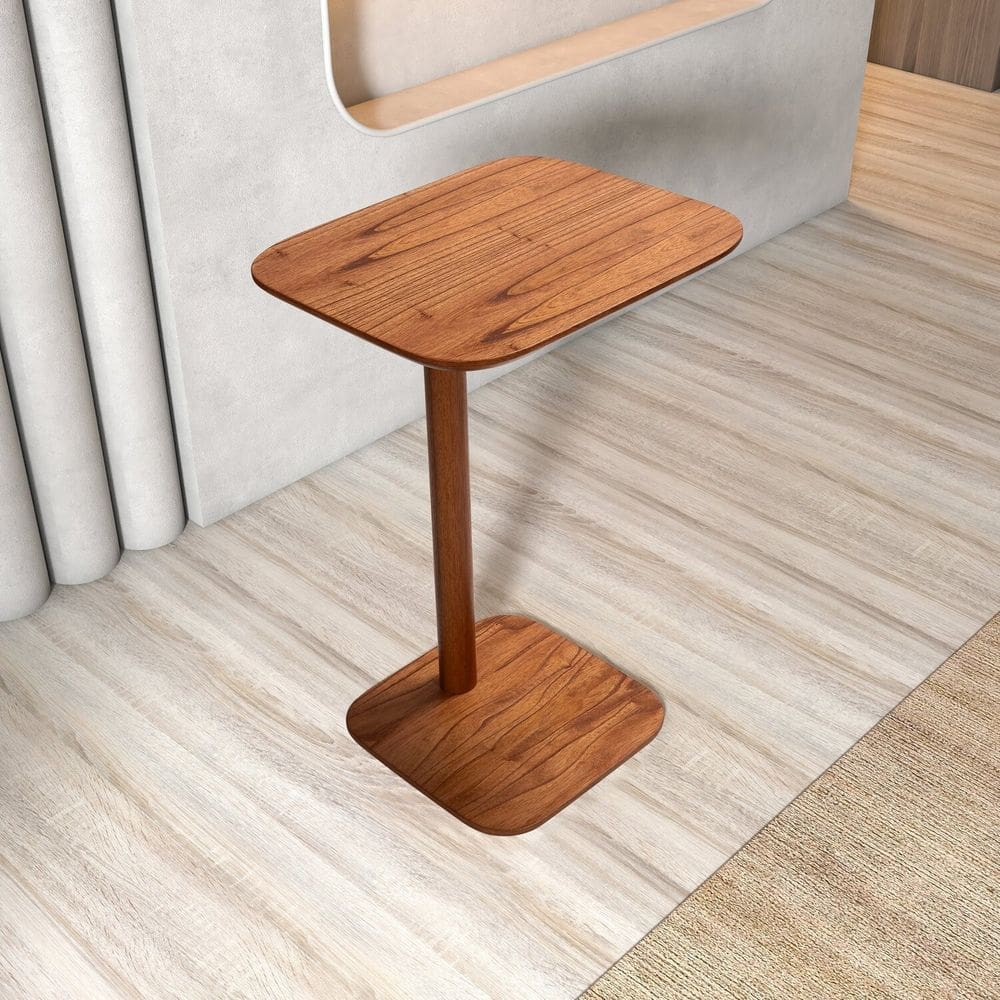Mesa de Apoio para Sofá de Madeira Maciça e Verniz Dália Living Outdoor Espresso Móveis Imbuia