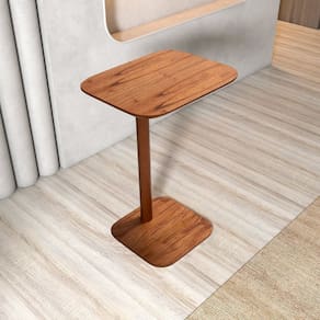 Mesa de Apoio para Sofá de Madeira Maciça e Verniz Dália Living Outdoor Espresso Móveis Imbuia