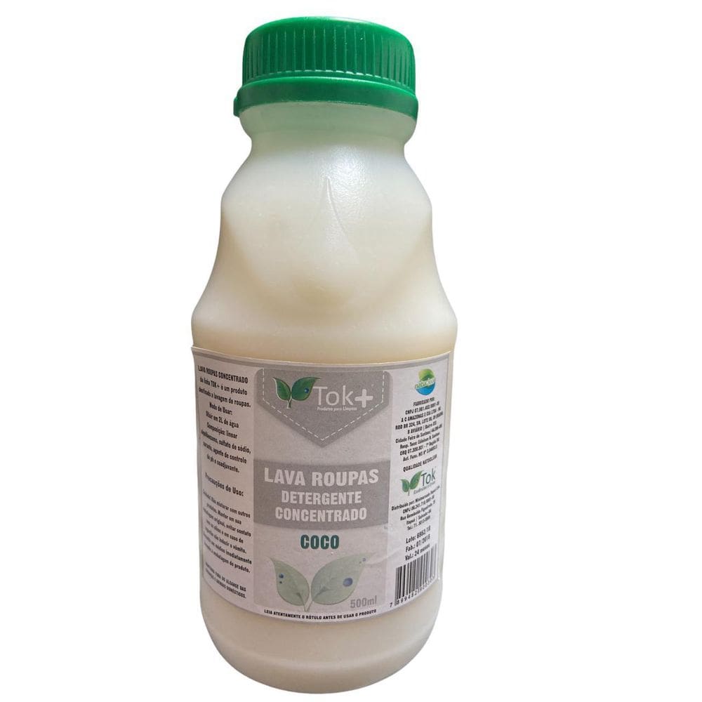 Lava Roupas Coco Concentrado 500Ml Tok+  Tipo Coco