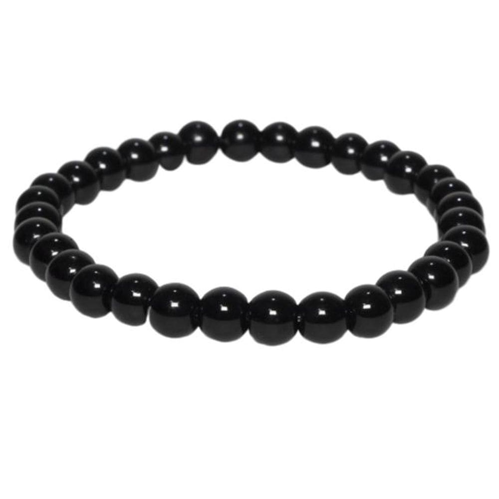 Pulseira Pedra Natural Ônix Preto 18,5cm - Vorax Acessórios