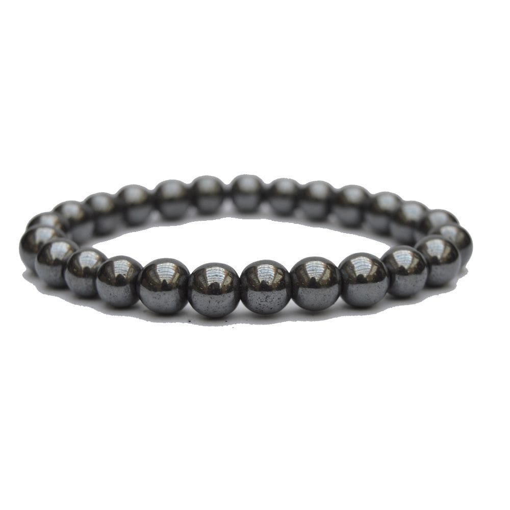 Pulseira Pedra Natural Hematita Cinza