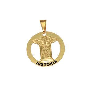 Pingente Minha Profissão Historia Folheado Ouro 18k